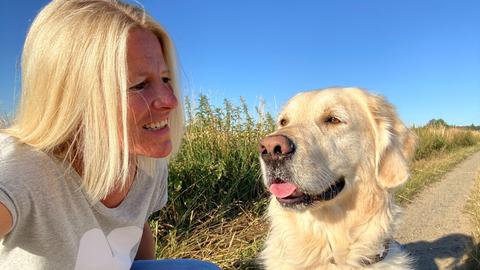 Britta Lohmann und Hund Boomer