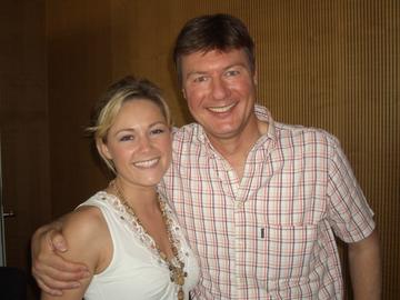 Dieter Voss und Helene Fischer im hr4-Studio