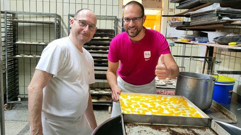 Jürgen Scholle in der Bäckerei Riede in Kassel