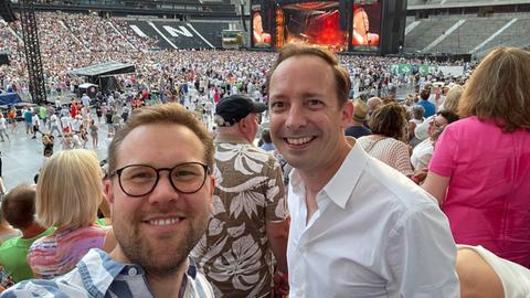 Kevin Varga und Martin Woelke im Frankfurter Stadion