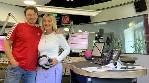 Uwe Becker und Britta Wiegand im Studio