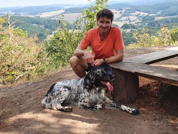 Uwe Becker mit Hund