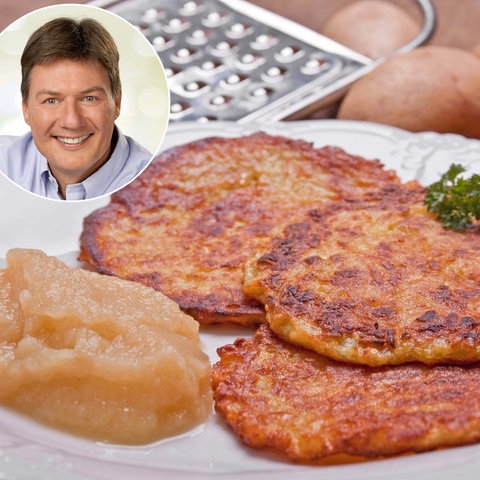 Kartoffelpuffer und Apfelmus