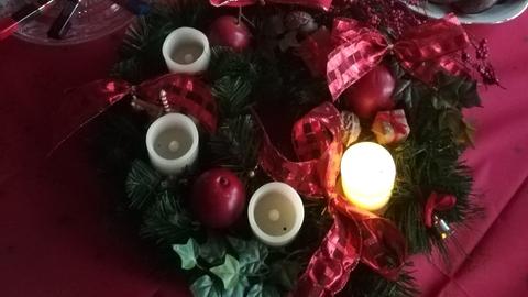 Der Adventskranz von Astrid und Johannes Weber aus Weinbach