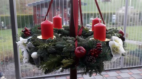 Der Adventskranz von Gerda Bingel aus Gemünden-Grüsen