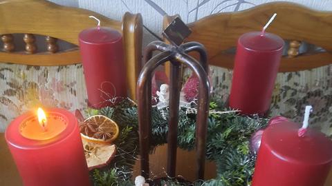 Das ist der Adventskranz von Irma Ottlik aus Lohfelden