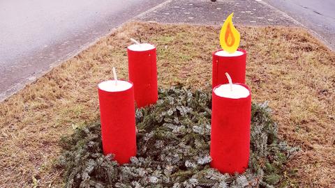 Das ist der Adventskranz von Michael Keil aus Lohra-Willershausen