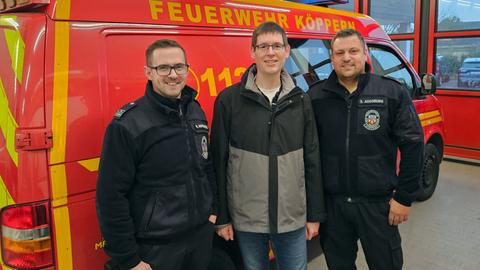 Hessens Helden 2024 - Foto: Heiko Hahnenstein (Wehrführer), Jörg Sengeisen, Steffen Augsburg (stellv. Wehrführer)