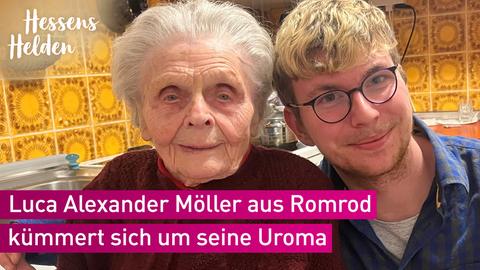 Hessens Helden 2023 - Luca Alexander Möller (r.) und seine Uroma